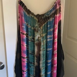 Angie tie dye flowy pants